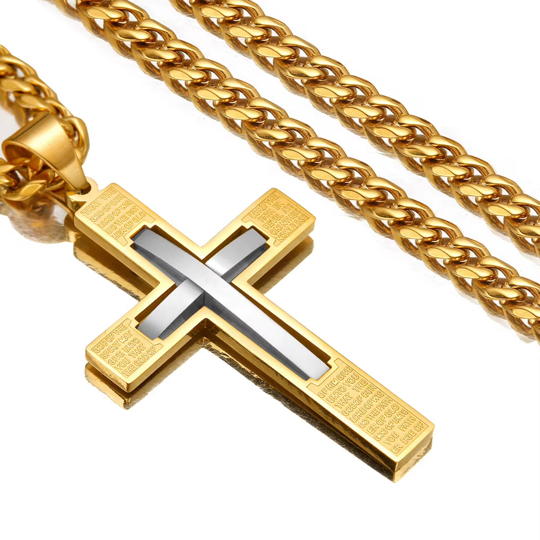 New Fashion Women and Mens Stainless Steel Crucifix Cross Pendant