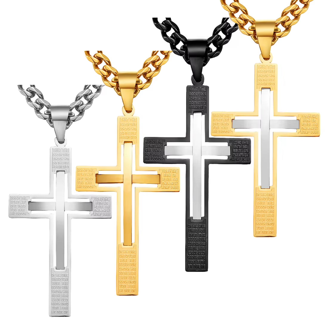 New Fashion Women and Mens Stainless Steel Crucifix Cross Pendant