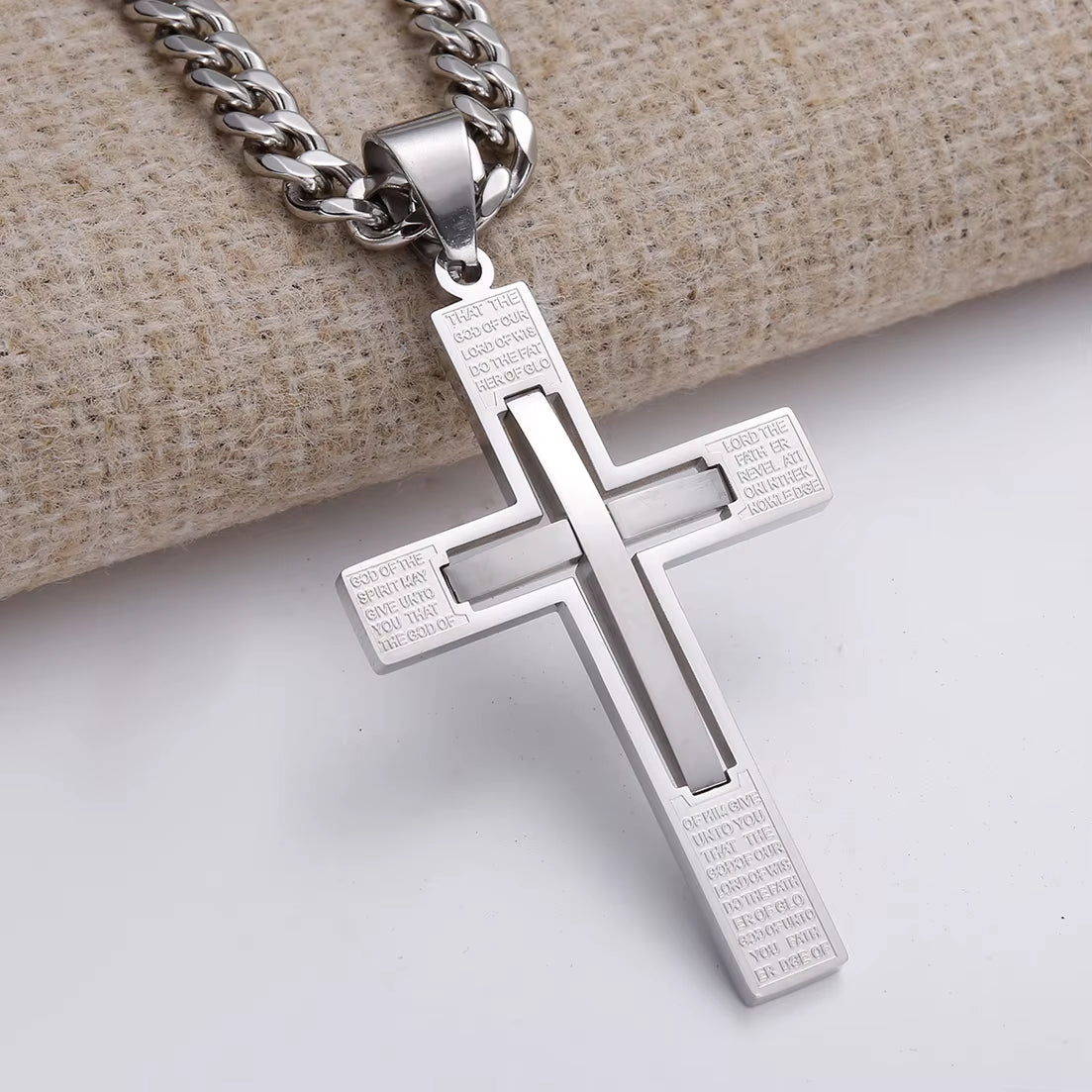 New Fashion Women and Mens Stainless Steel Crucifix Cross Pendant