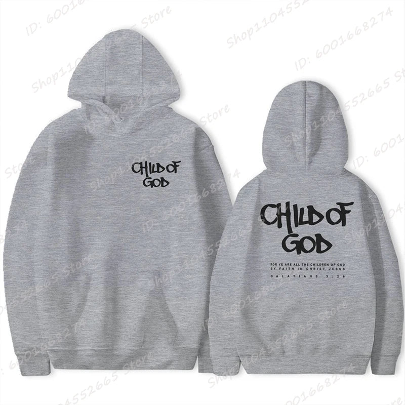 I Am a God Child Print Hoodies