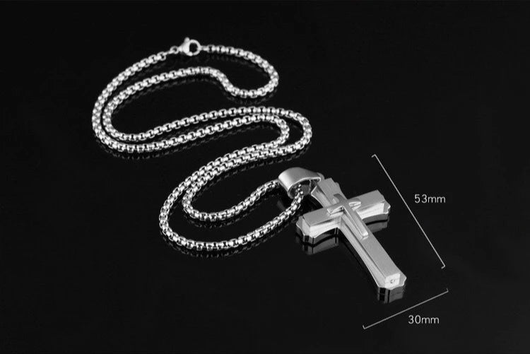 3D Fashion Cross Pendant Necklaces for Men 