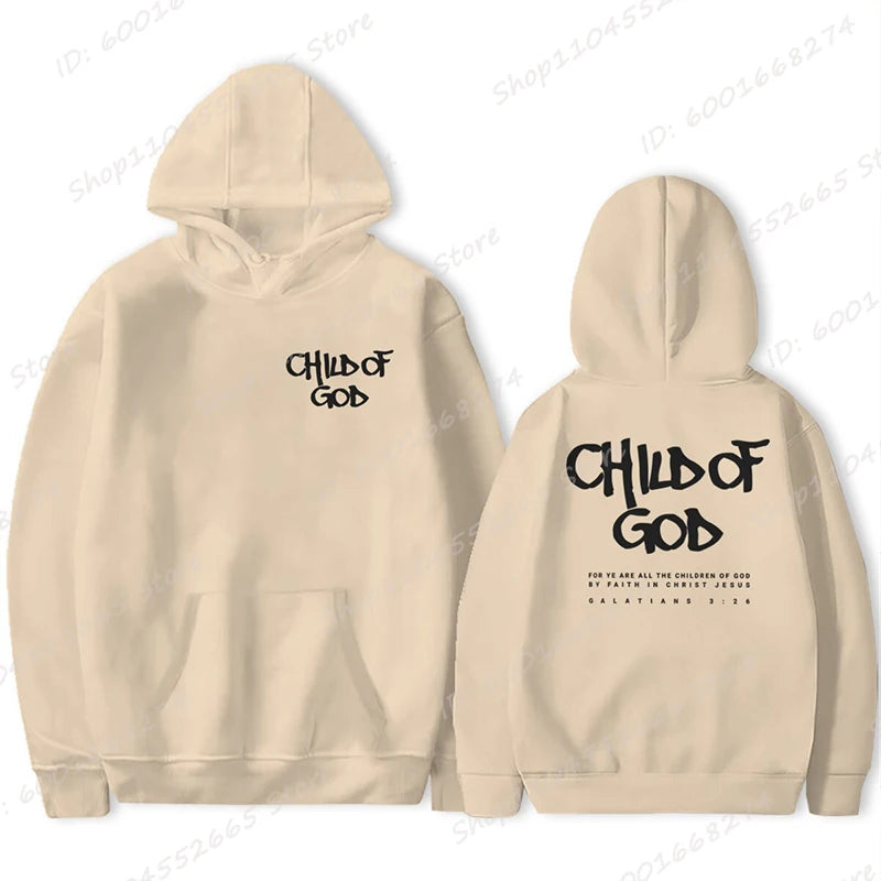 I Am a God Child Print Hoodies