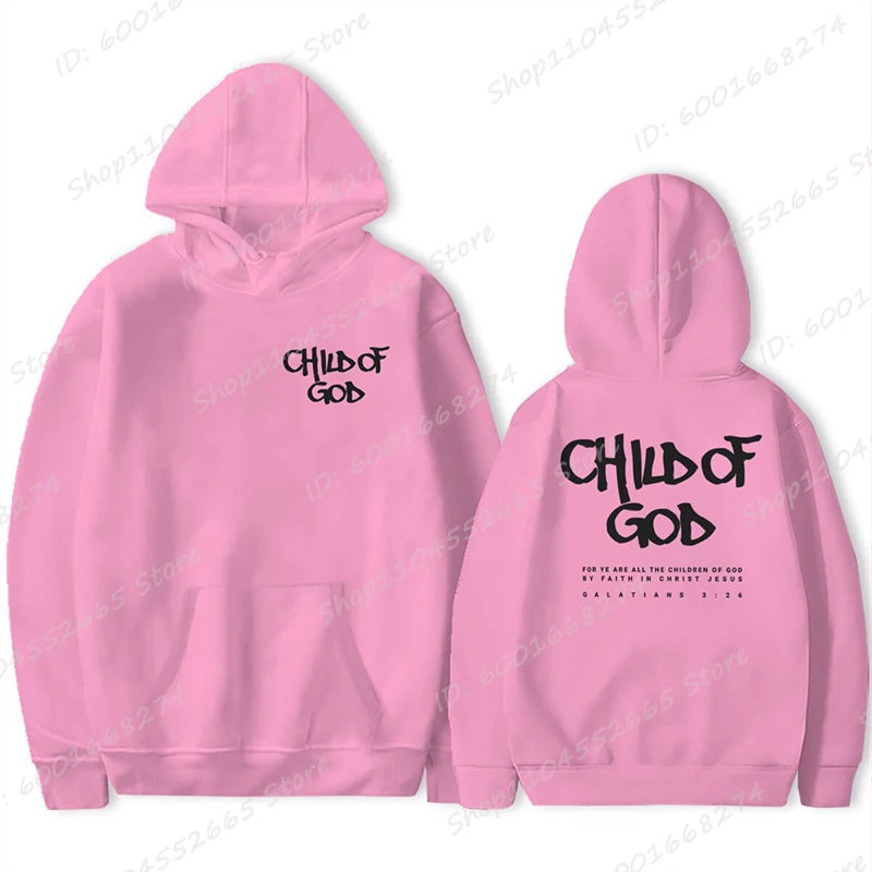 I Am a God Child Print Hoodies