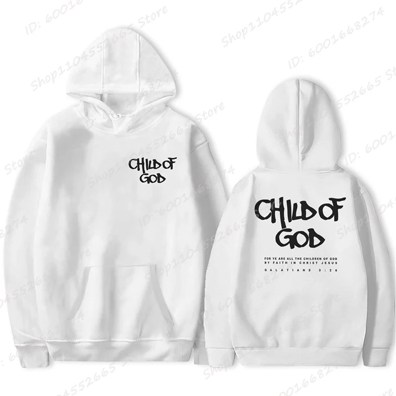 I Am a God Child Print Hoodies